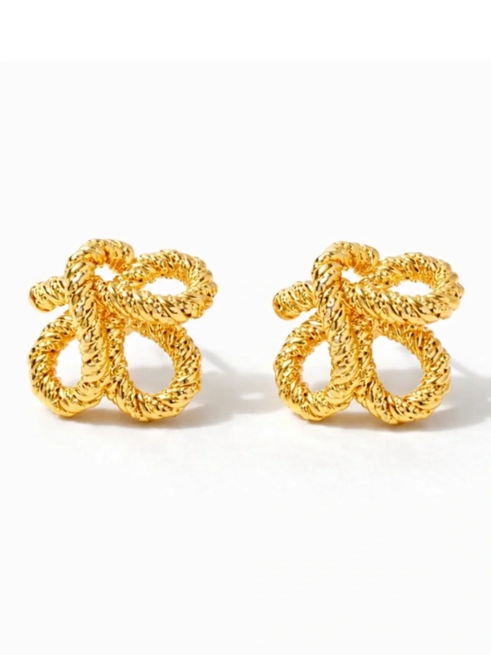 New! Gold Sailors Knot Post Earrings NWOT (1007)